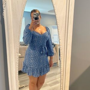 Blue floral dress